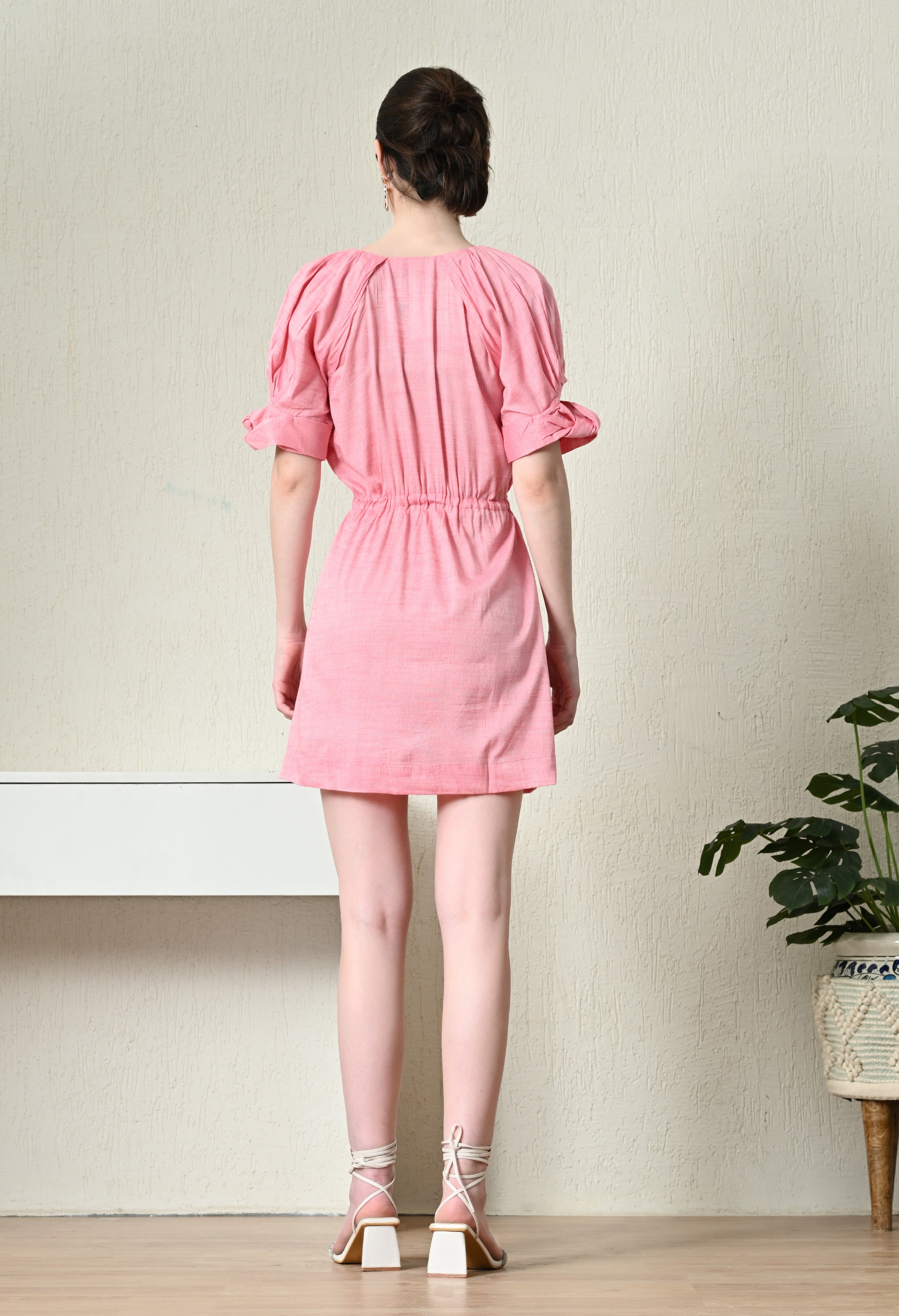 Knee Length Pink Dress