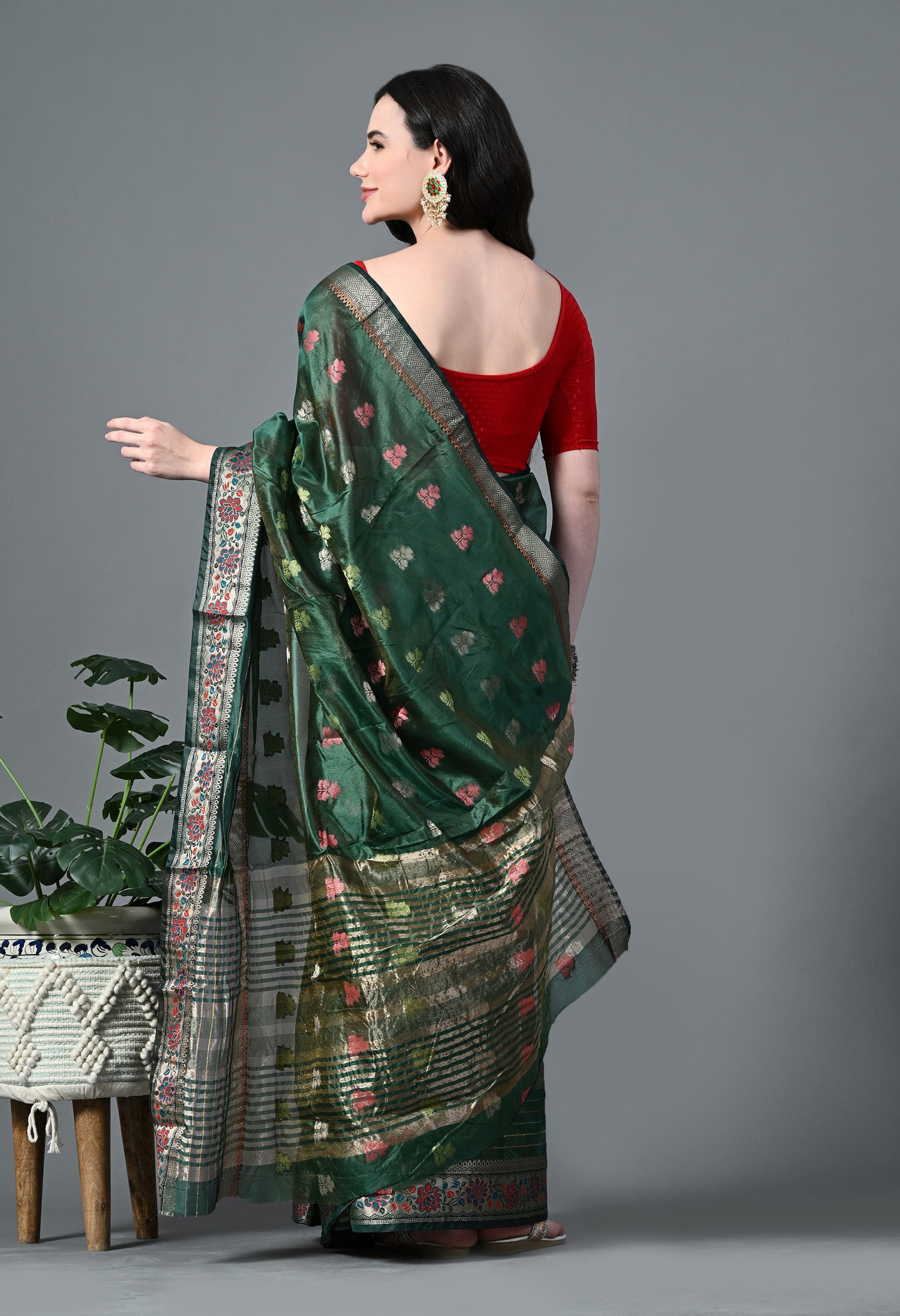 green-organza-saree-with-gold-zari-border