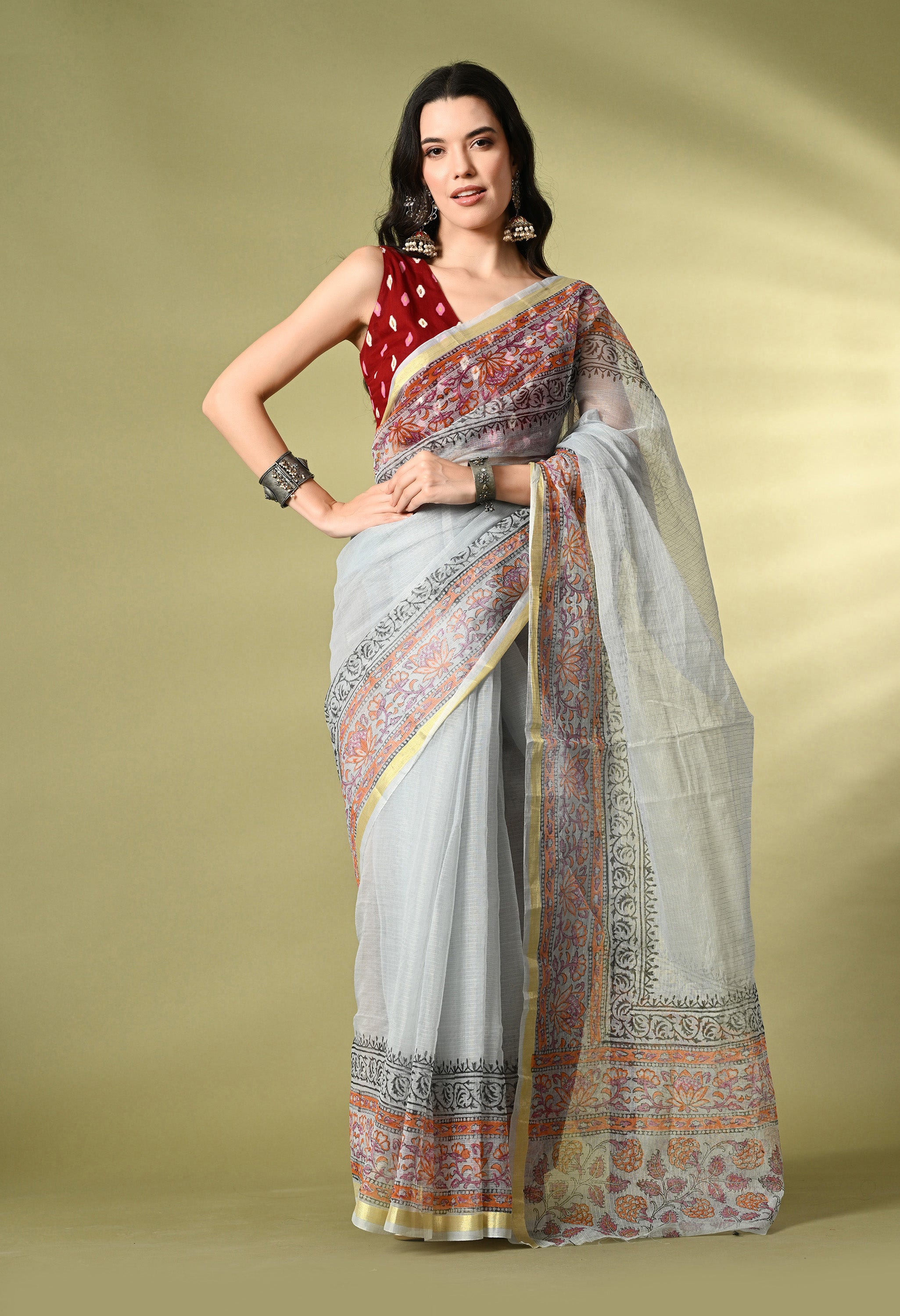 slate-blue-cotton-saree-kota-doria-with-red-floral-border