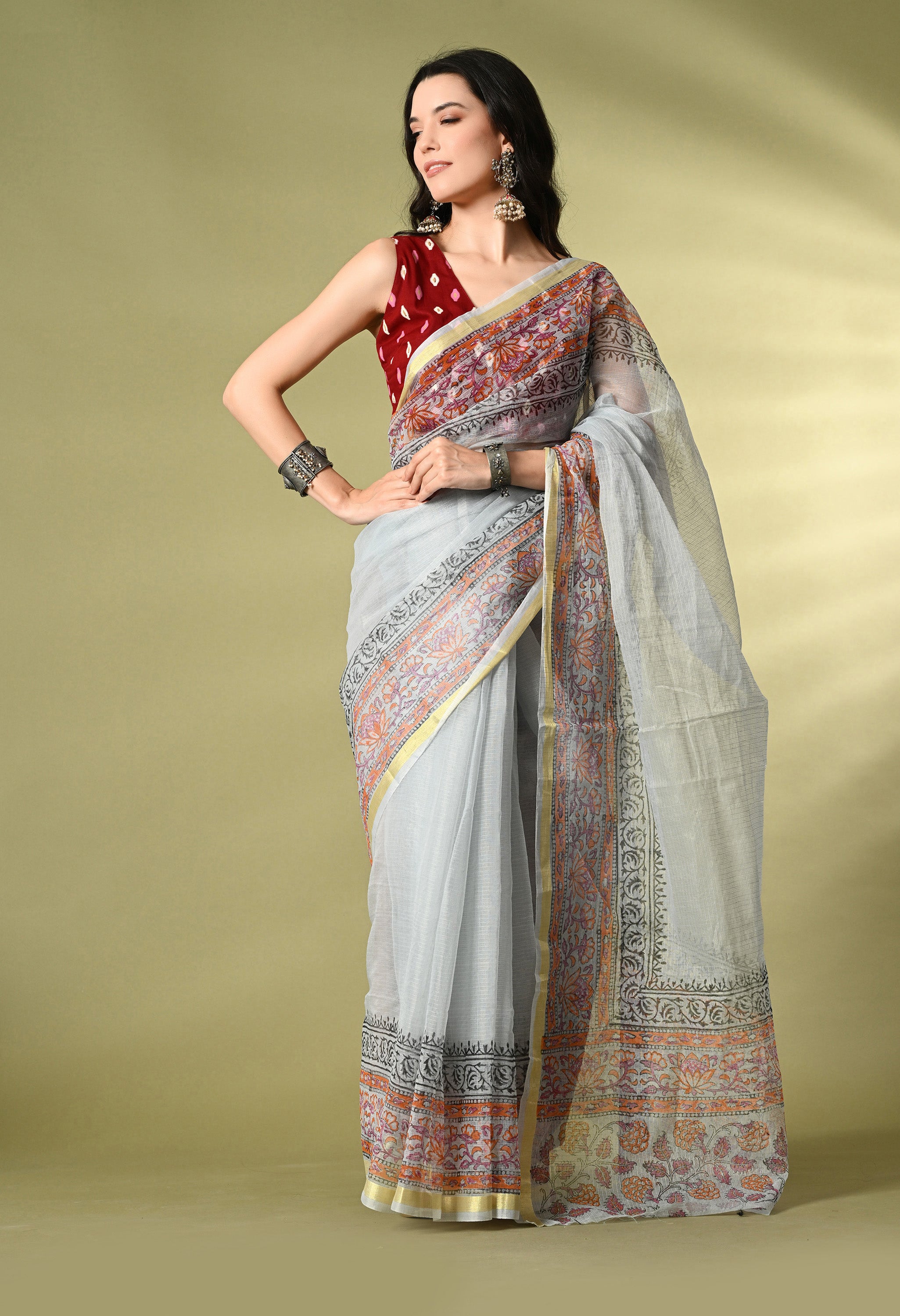 slate-blue-cotton-saree-kota-doria-with-red-floral-border