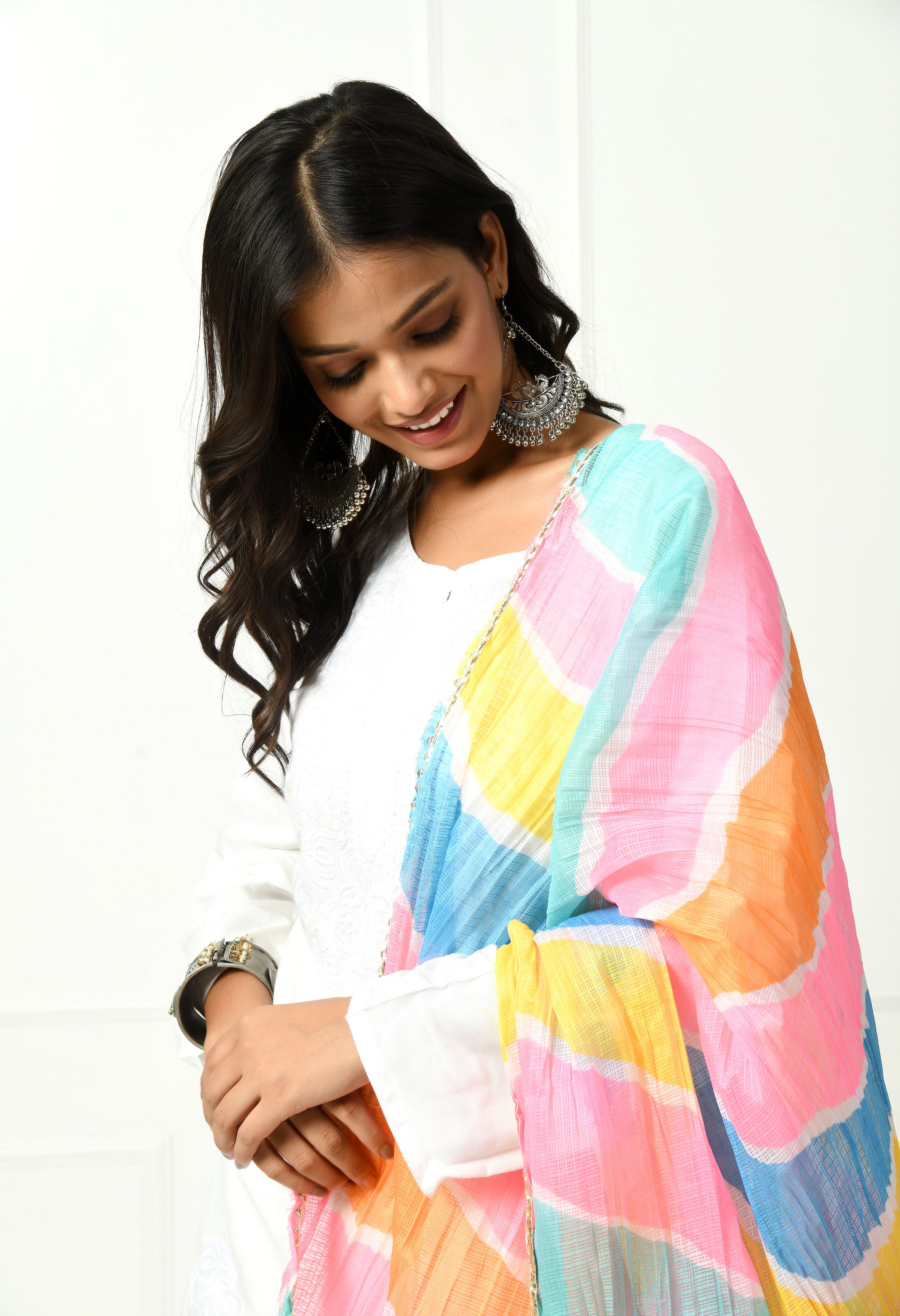 Multi Color Kota Doria Cotton Dupatta