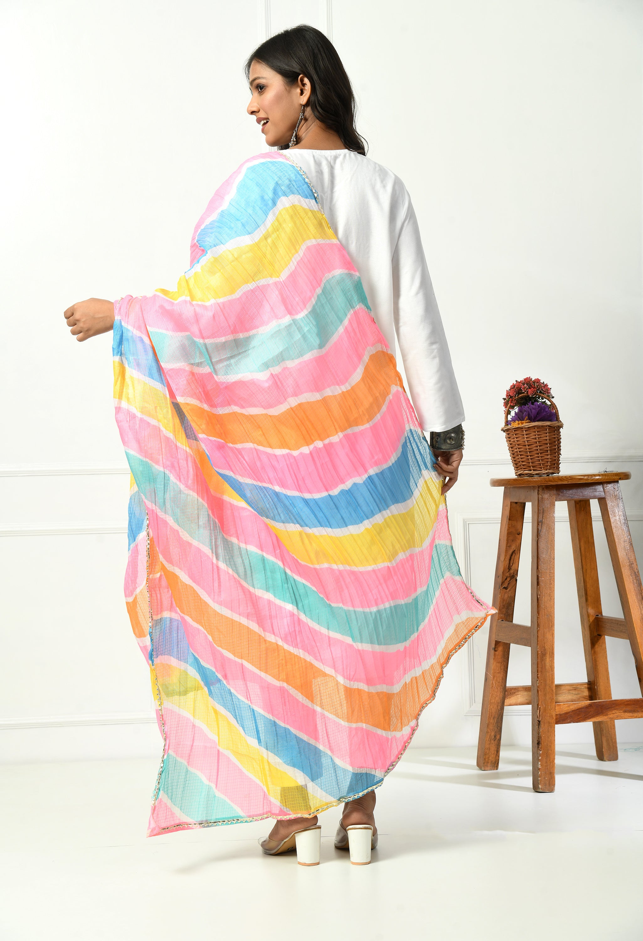 Multi Color Kota Doria Cotton Dupatta